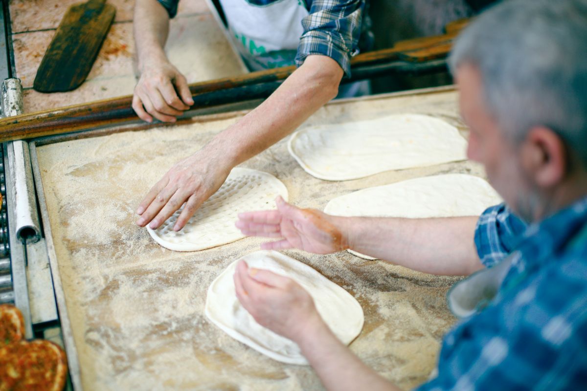 Dough ready for the oven