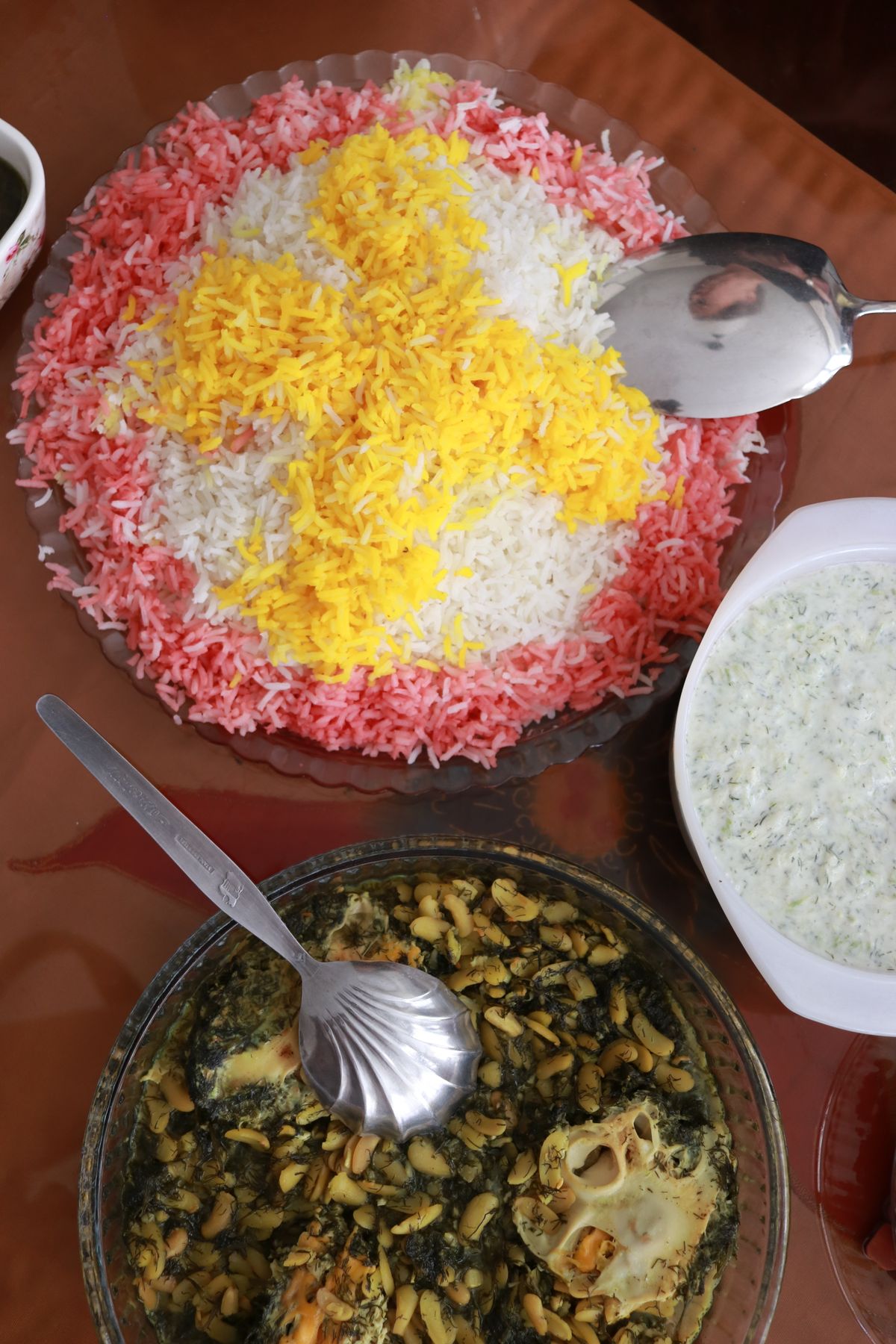 Saffron rice and stew
