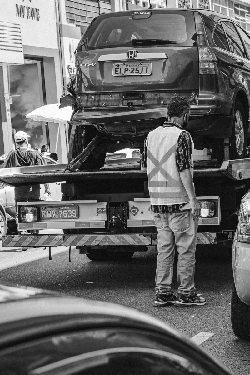 Tow truck loading a car